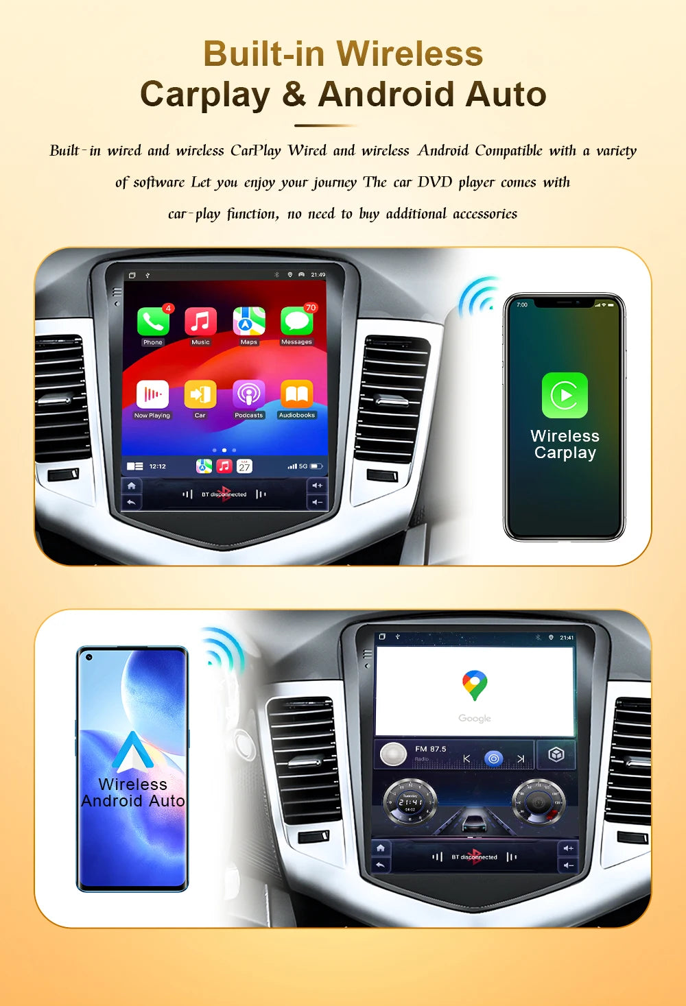 Android 16 Carplay For Ford Fiesta MK 7 2008 2009 2010-2019 Multimedia Player Bluetooth 5G | AUTOKITSHOP