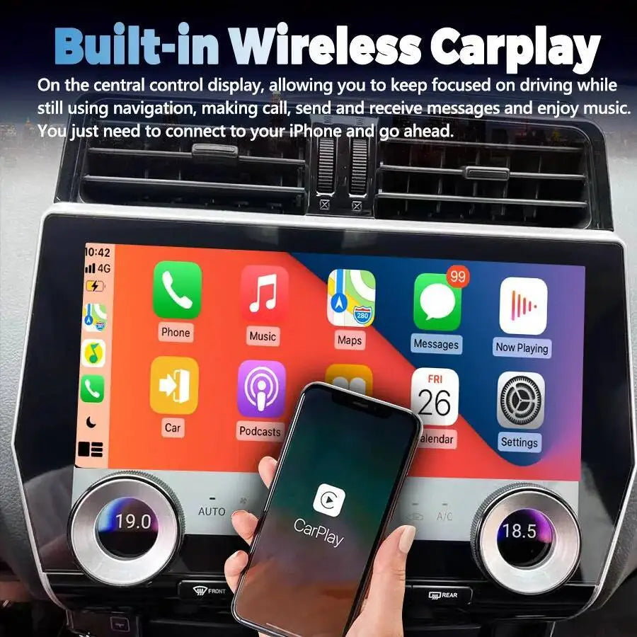 AHD Carplay BT Android 13 Navirider Car Radio QLED Car Multimídia Player HU For Toyota Pra