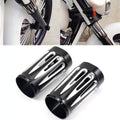 Motorcycle Black CNC Aluminum Cut Fork Boot Slider Cover For Harley Touring Electra Street Road  - Automotive LED Light