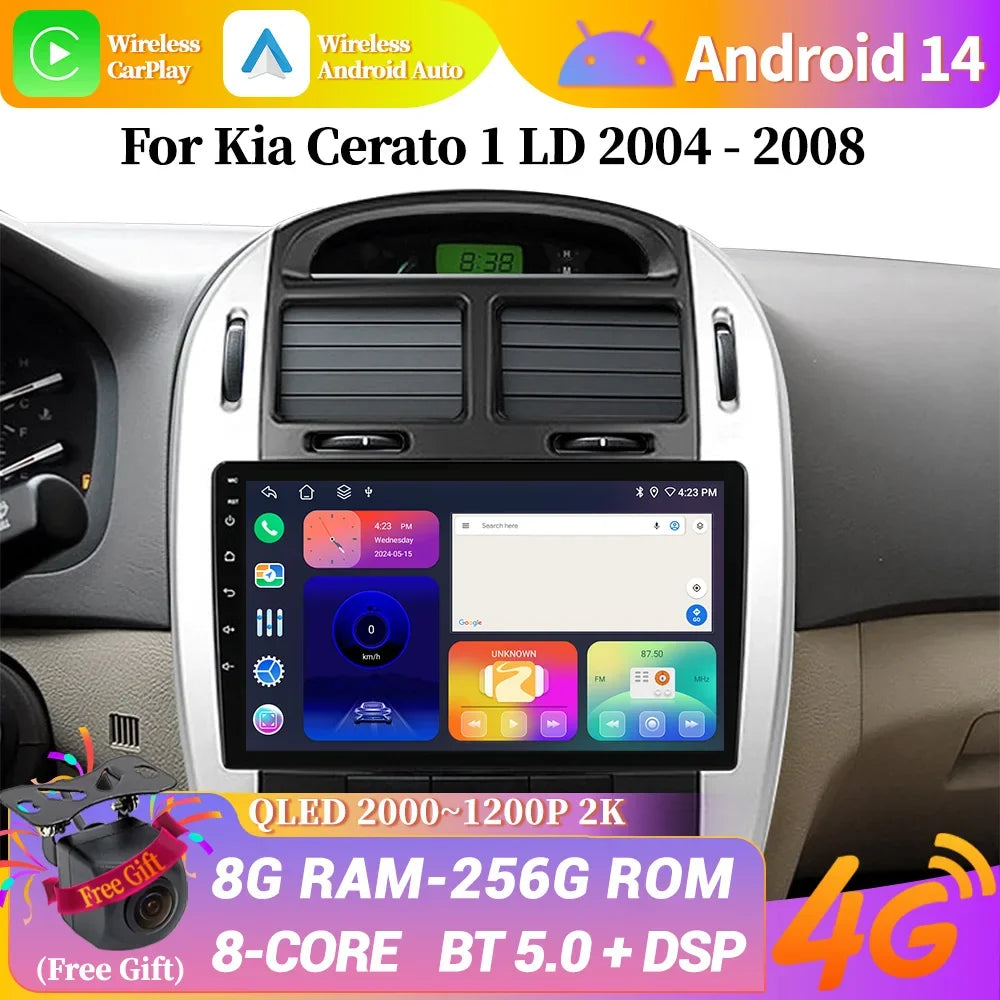 For Kia Cerato 1 LD 2004-2008 Car Radio Multimedia Video Player Navigation Android screen