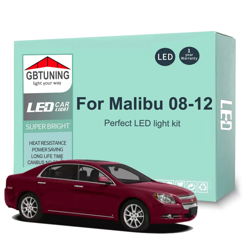13-Piece LED Interior Light Kit for Chevrolet Chevy Malibu - Canbus Error-Free Bulbs | AUTOKITSHOP