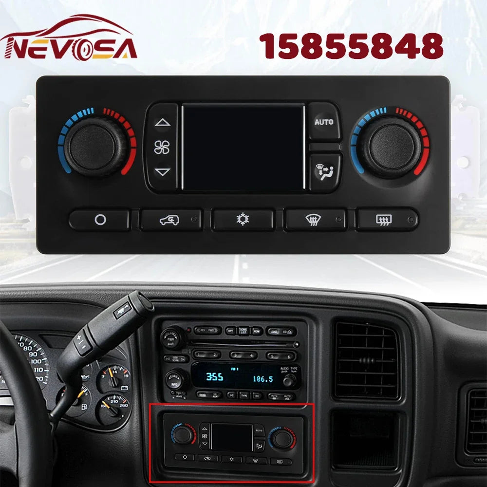 15855848 A/C AC Heater Climate Control Switch Panel For 2003-06 Chevy Silverado  for GMC H2 - Automotive LED Light