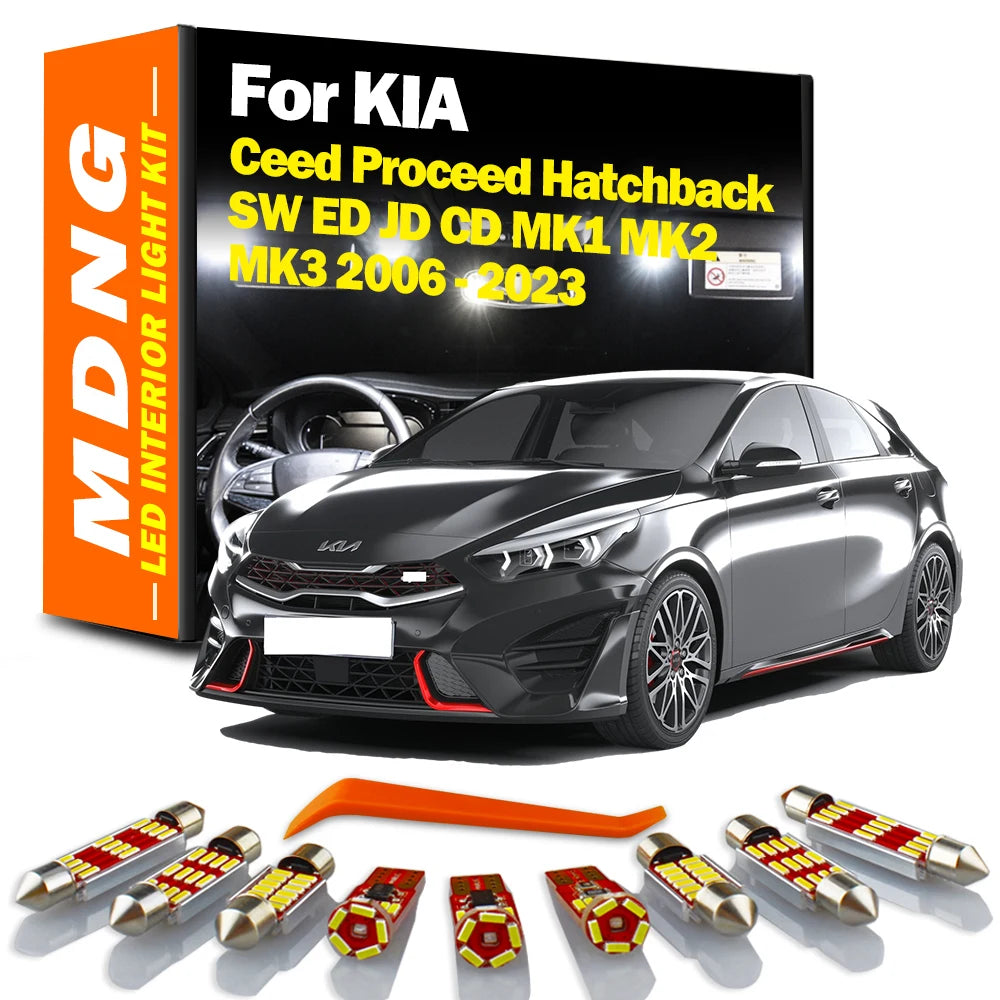 LED Interior Light Kit for Kia Ceed Proceed Hatchback SW ED JD CD 1 2 3 MK1 MK2 MK3 2006 -2020 - Canbus Dome Map Door...