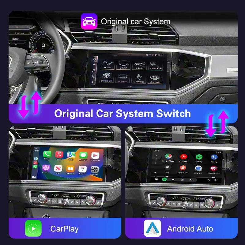 Newest Wireless CarPlay Box For Audi A1 Q3 MIB3 2019-2025 Car Play Android Auto Mirror Nav