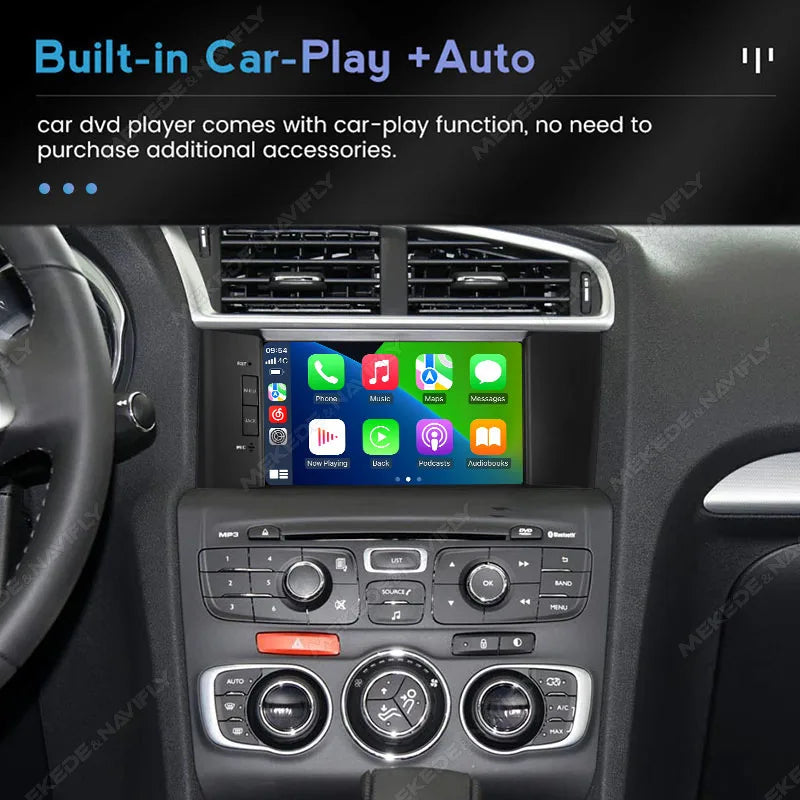 Wireless Carplay Auto 7'' Android 15 Car Radio For Citroen C4 C4L DS4 2011- 2016 Multimedi