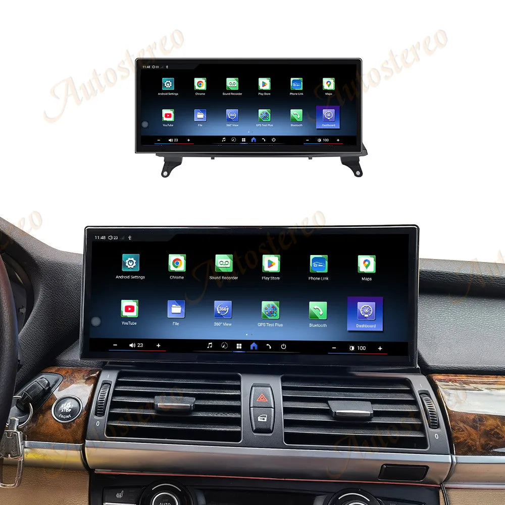 ID9 12.9 Inch Android 14 For BMW X5 Series E70 X6 E71 2007-13 Car Multimedia Player GPS Na