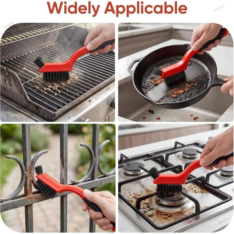 Multi Purpose Wire Brush Set Brass Stainless Steel Nylon For Holes Rust Removal Small Metal Brus - Automotive LED Light