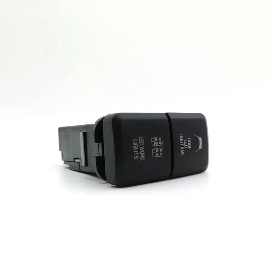 Blue/Green Dual LED Light Switch Push Button For Toyota Hilux Land Cruiser RAV4