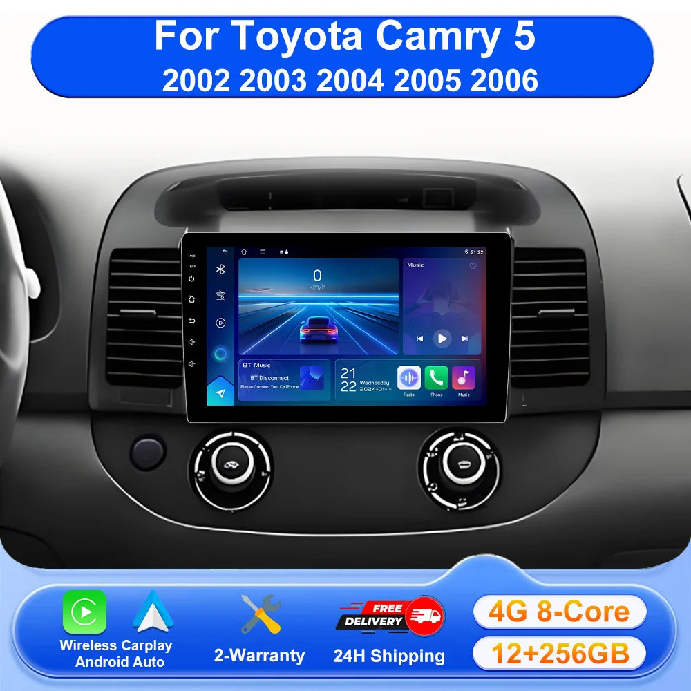Android 16 Carplay Car Radio For Toyota Camry 5 2002 2003 2004 2005 2006 Multimedia Video