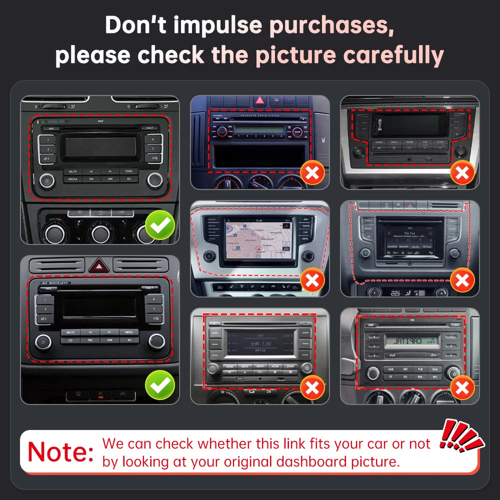 7" HD Screen Car Radio Multimedia Display Wireless CarPlay Android Auto Stereo Audio For V | AUTOKITSHOP