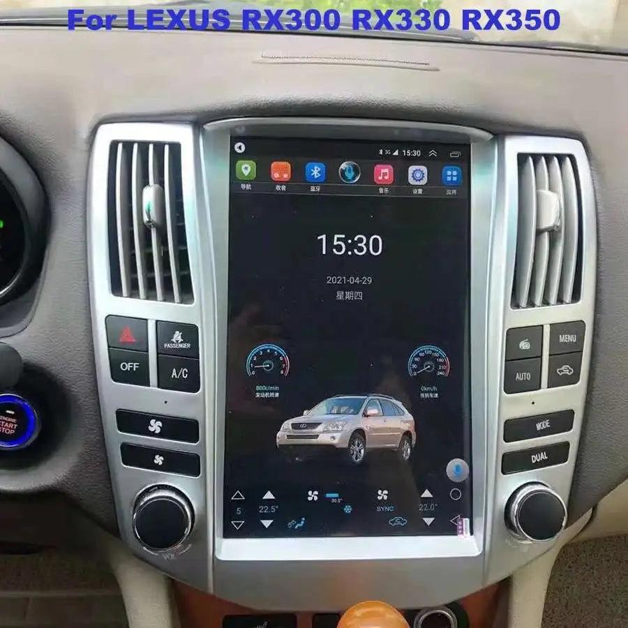 Right steering wheel Car Video Player GPS Navigation Android Screen For Lexus RX RX300 RX3
