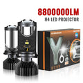 Y6 H4 LED Projector Headlight Projector Lens with Fan Cooling 5200W 8800000LM 6000K Hi/Low