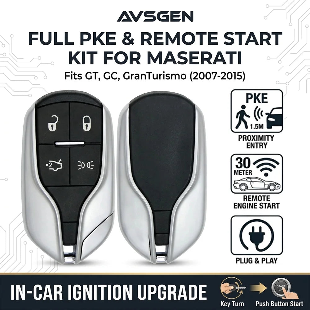 Keyless Start for Maserati GT GC GranTurismo 2007-2015 Remote Engine Start Smartphone App