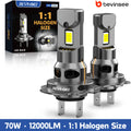 BEVINSEE 70W 12000LM H7 H11 H1 LED CANBUS Headlight Bulbs HB3 9005 HB4 9006 H8 H9 H27 880