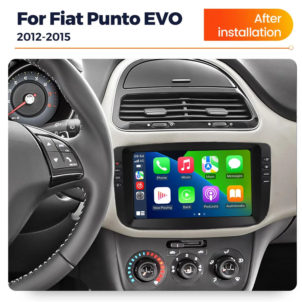 Wireless Carplay Android Auto Android 15 Car Radio For Fiat PUNTO EVO 2012-2015 Multimedia