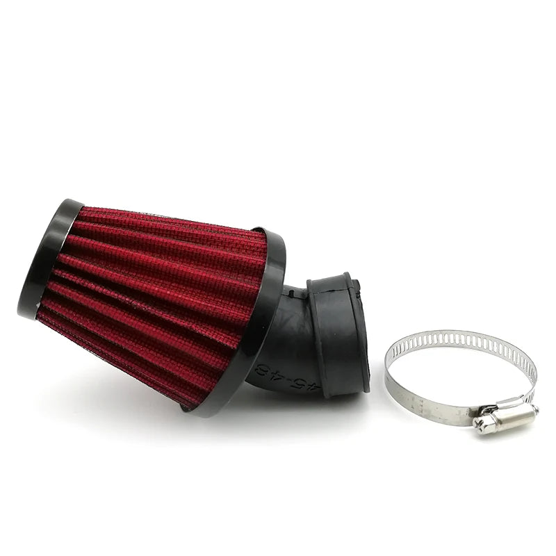 42mm Air Filter Pod 45 Angled Bend ATV Dirt Bike Motorcycle Scooter 150cc-250cc