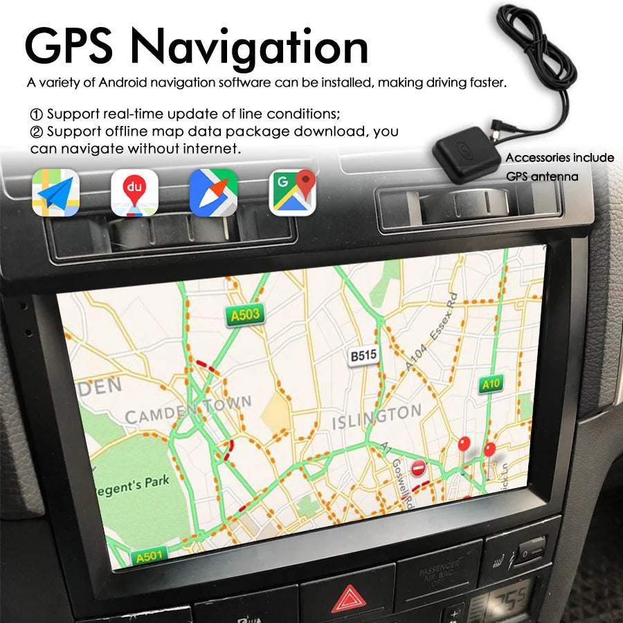 Android 13 AI Voice Car Radio 8+128GB GPS Navigation Stereo For VW Volkswagen Touareg 2002