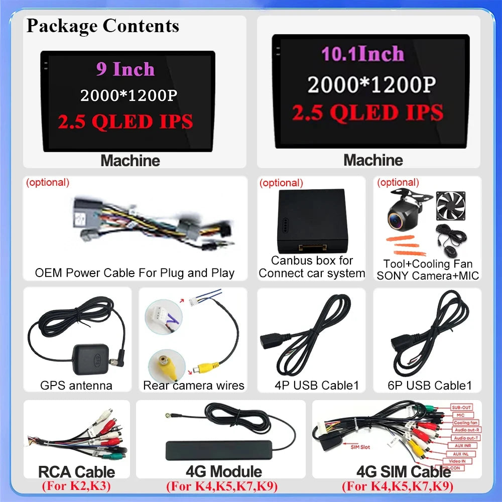 9 10" Android 16 Universal Car Radio arplay Multimedia Player WIFI 5G GPS Car Intelligent  | AUTOKITSHOP