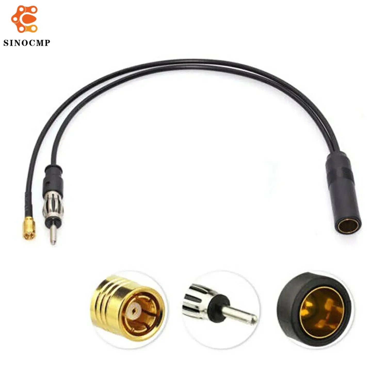 DAB & FM / AM Car Radio Aerial Active Antenna SMB DIN Splitter Adapter Cable Compatible DA