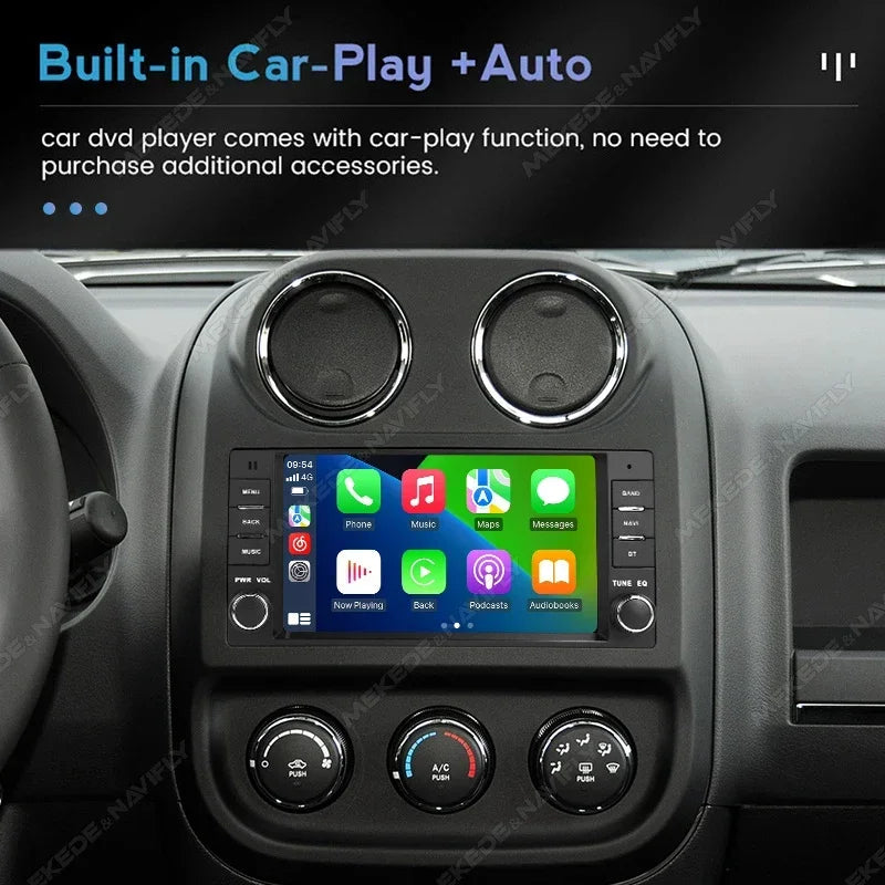 Android 13 Carplay Car Radio for Jeep Grand Cherokee Liberty Wrangler Chrysler Dodge Navig | AUTOKITSHOP