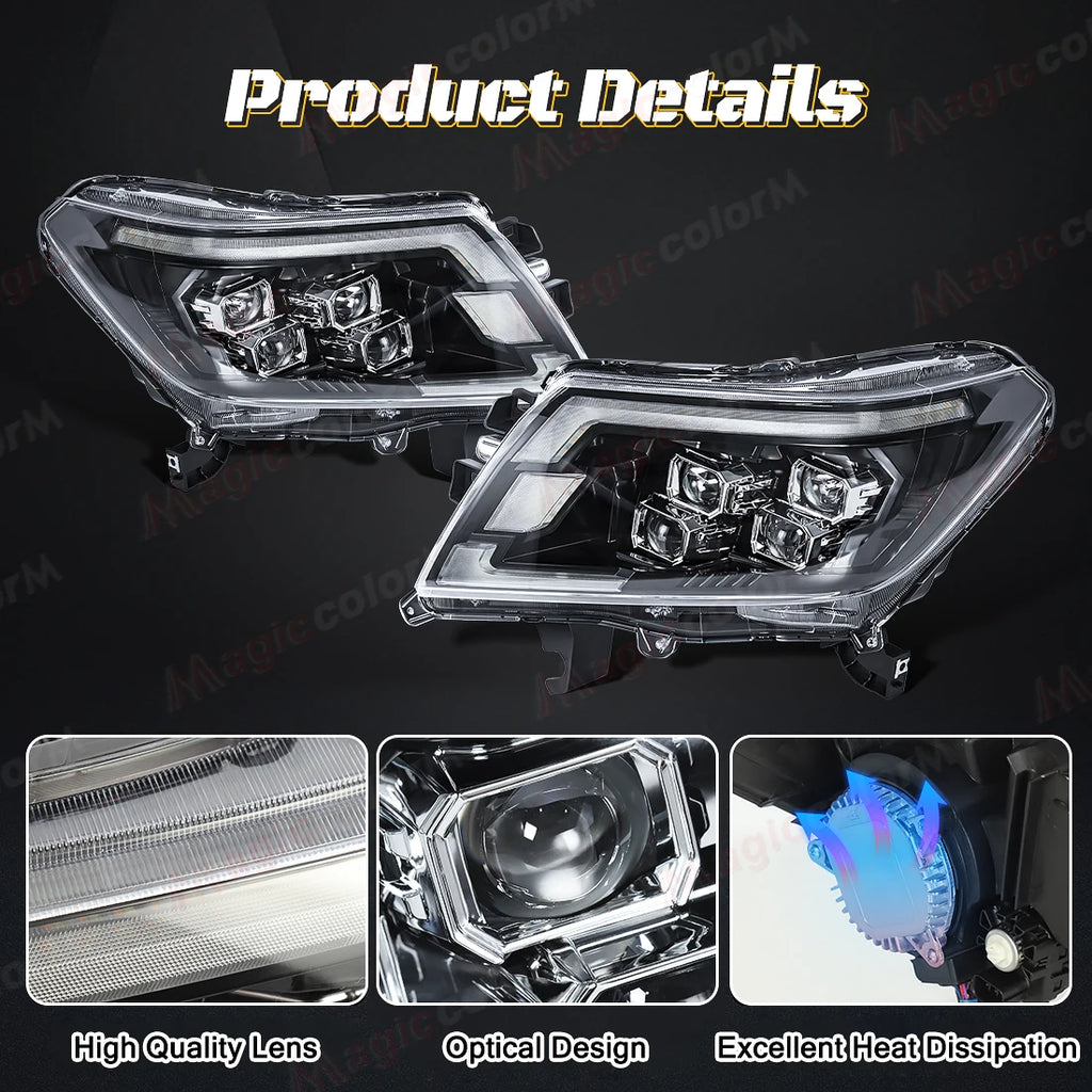For Nissan Navara 2014 2015 2016 2017 2018 2019 2020 2021 LED Headlights Car Head Lamps Fr | AUTOKITSHOP