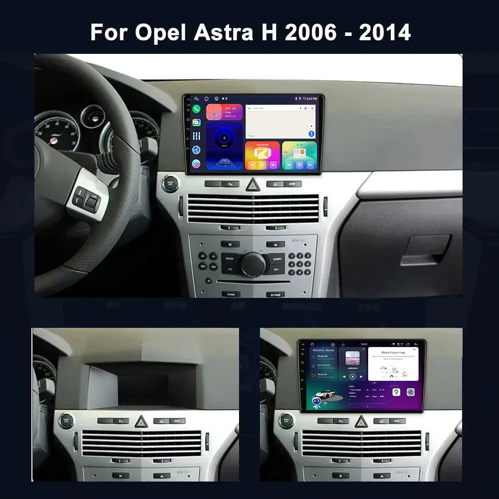 9 Inch Android 16 For Opel Astra H 2006-2014 Car Video Player Multimedia Radio Auto GPS Na