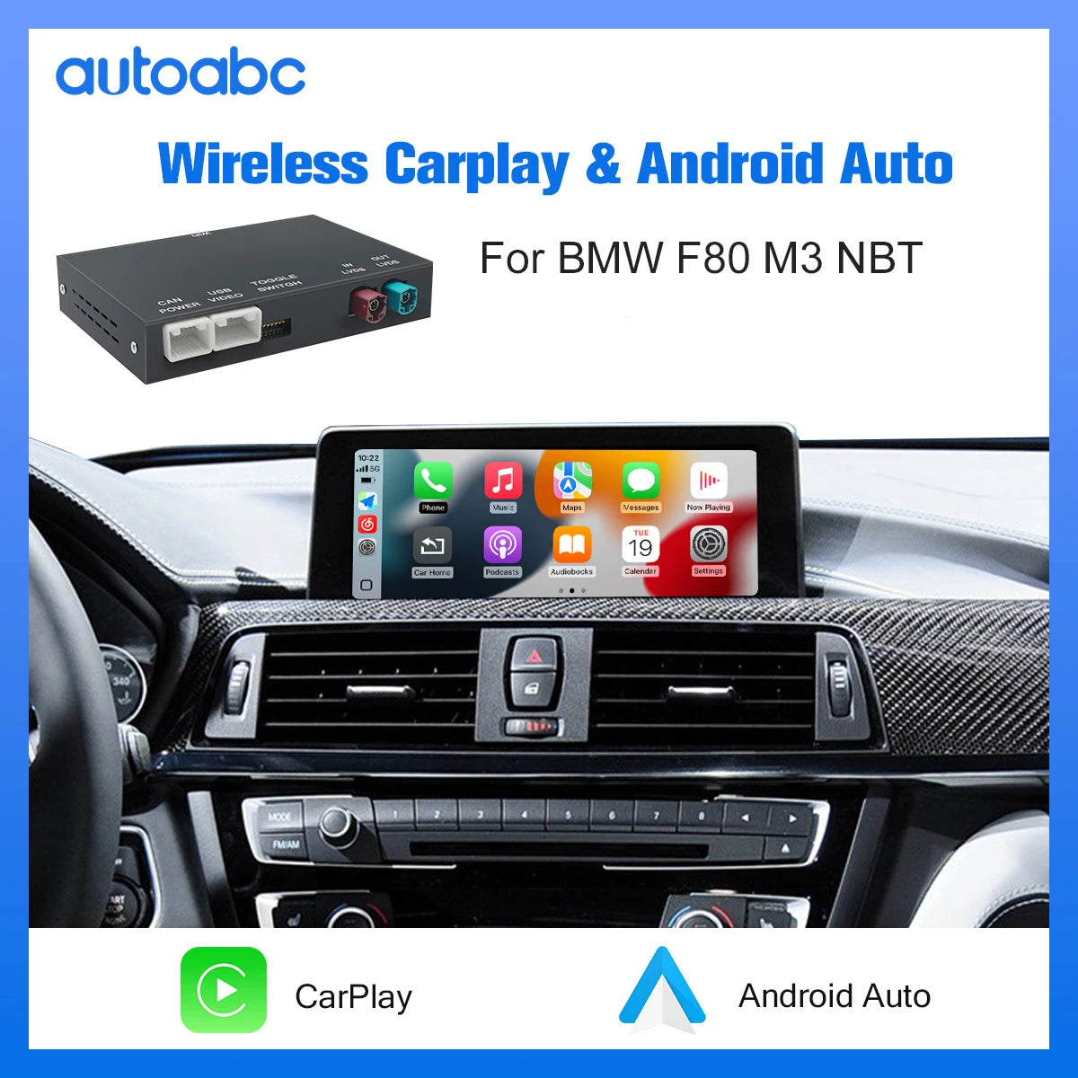Wireless CarPlay Android Auto CarPlay module for BMW F80 M3 NBT system with AirPlay Revers | AUTOKITSHOP