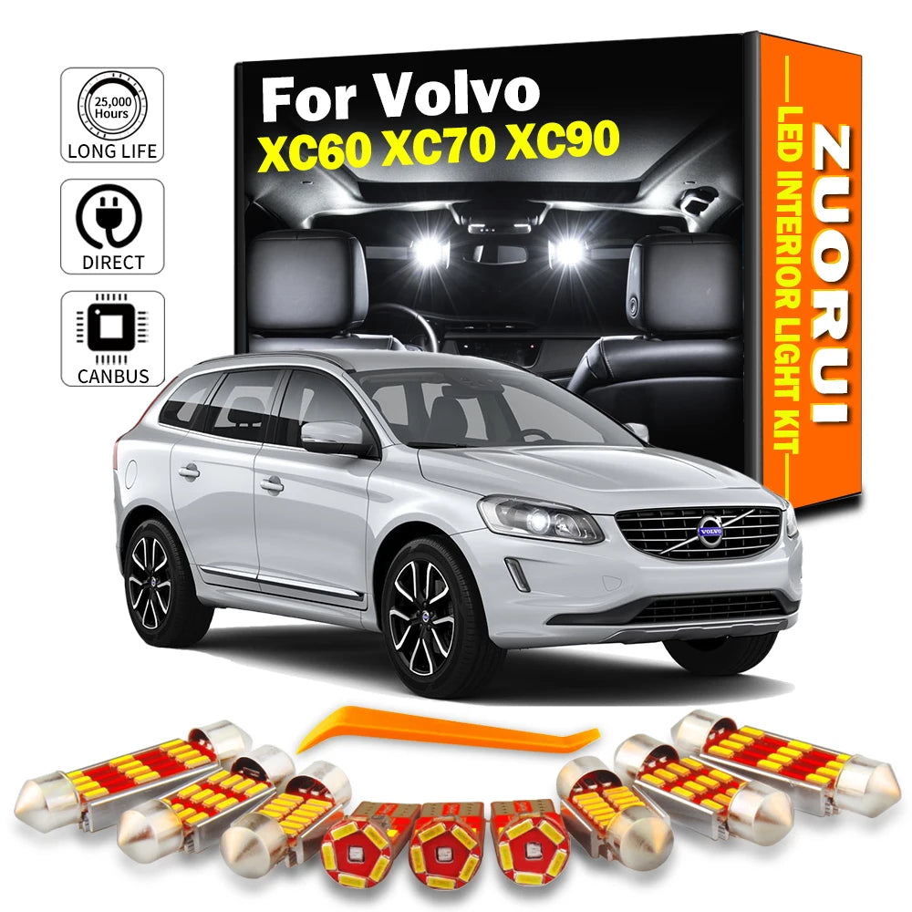 LED Interior Light Kit for Volvo XC60 XC70 XC90 2002- 2011 - Canbus Dome Map Door Trunk Bulbs | AUTOKITSHOP