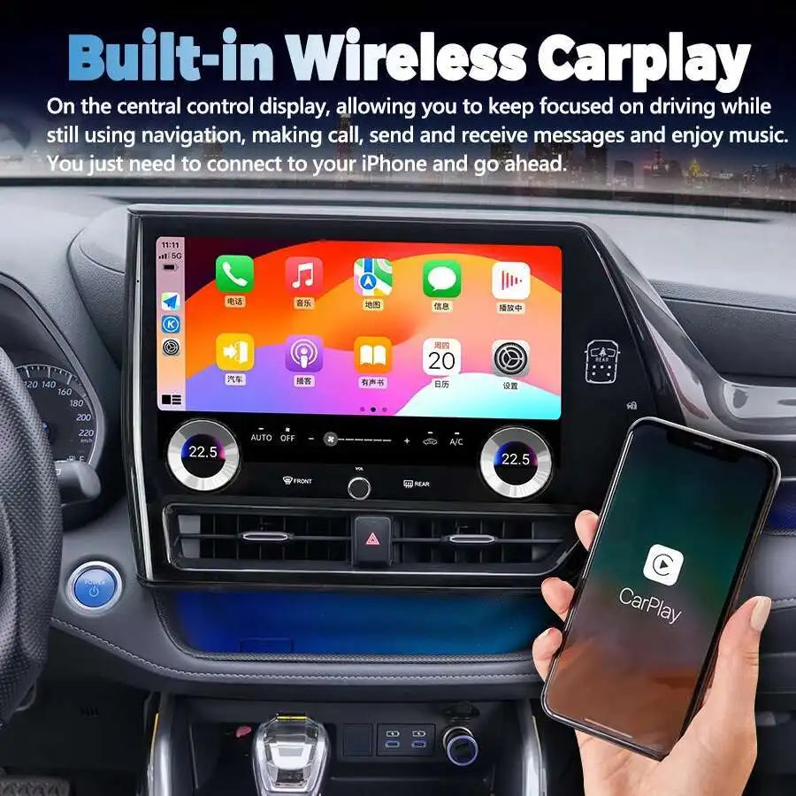 2K HD Screen Android Multimedia Video Player For TOYOTA Highlander CROWN KLUGER CarPlay Au | AUTOKITSHOP