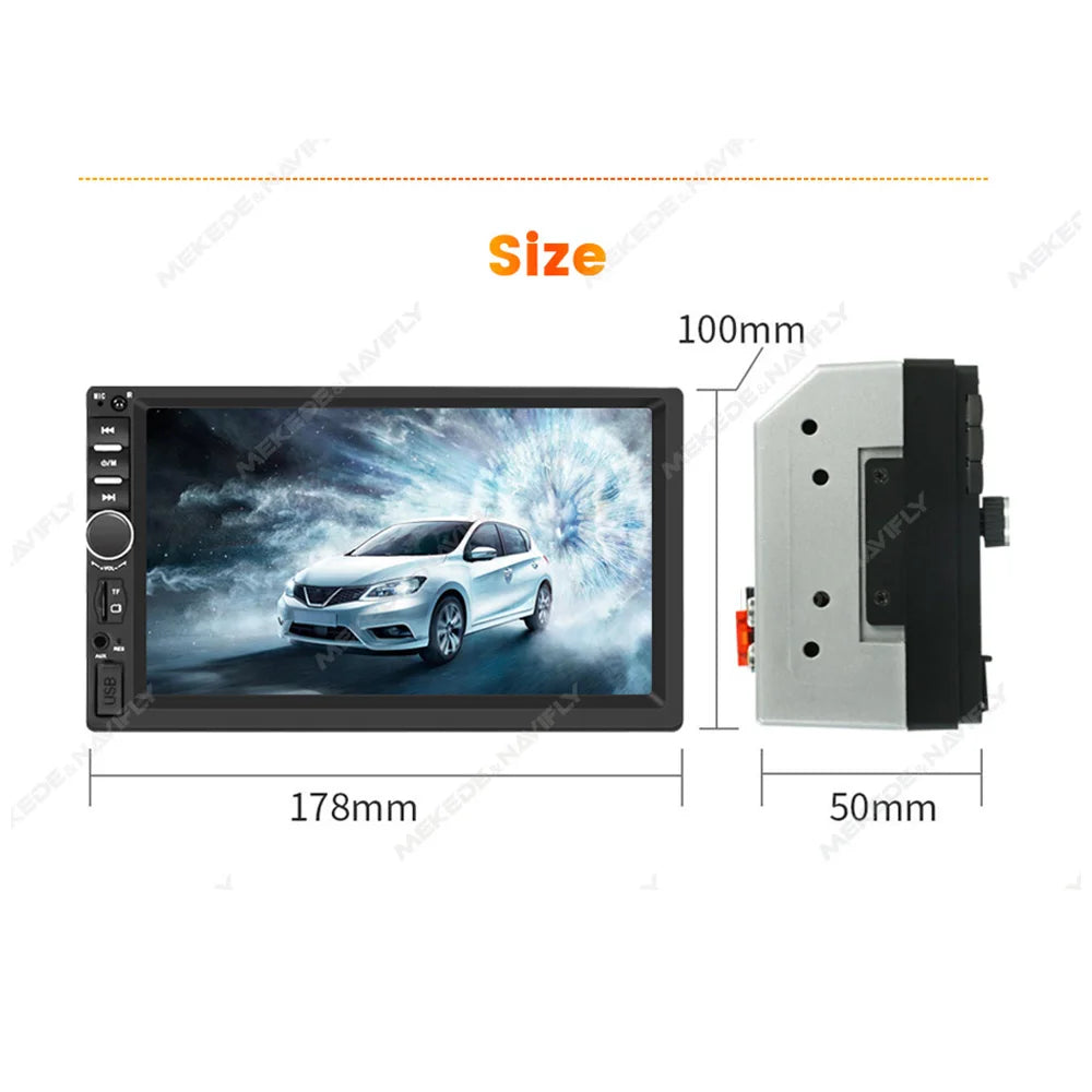 ND3 MP5 Player 2 Din Car Radio 7'' HD Touch Screen Stereo FM Audio SD TF USB Phone Mirror  | AUTOKITSHOP