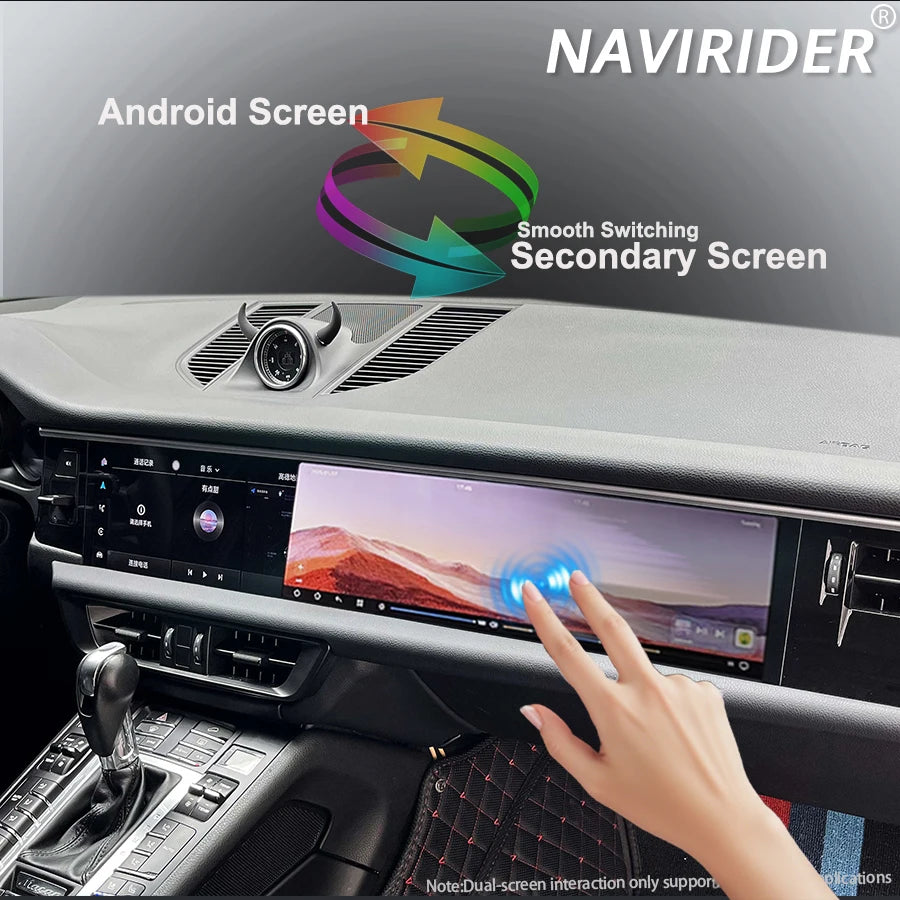 Interactive Car Radio for Porsche Macan 2018-2024 12.3+12.3 Inch Display Android 15 Media  | AUTOKITSHOP