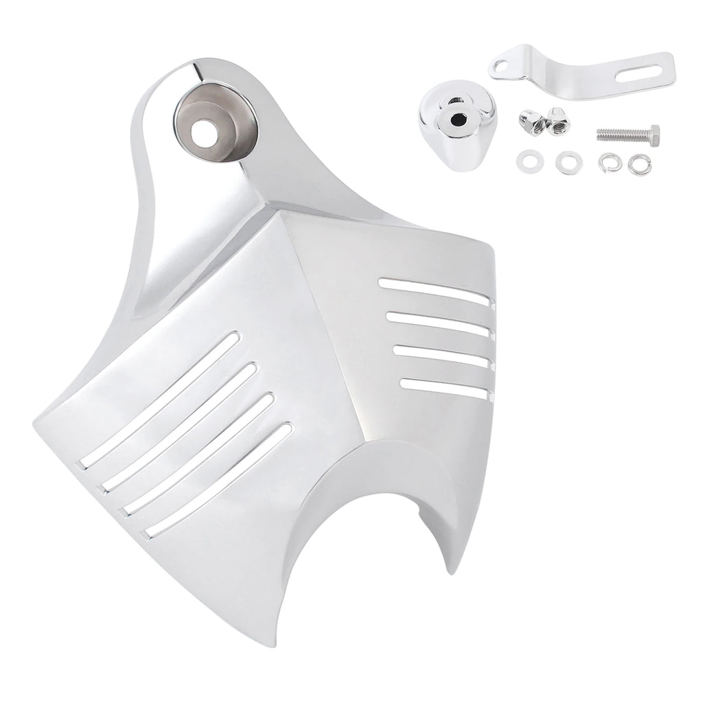 Chrome Motorcycle Big Twin Cowbell Horn Cover Fit For Harley Dyna Softail Sportster Road King St - Automotive LED Light