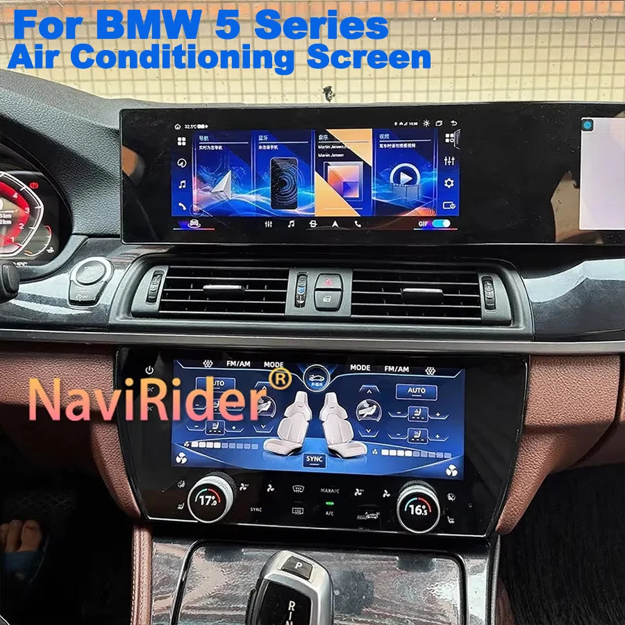 10.25 Inch Car Air Conditioning HD Large Screen For BMW 5 Series F10 F11 F18 2011-2017 LCD