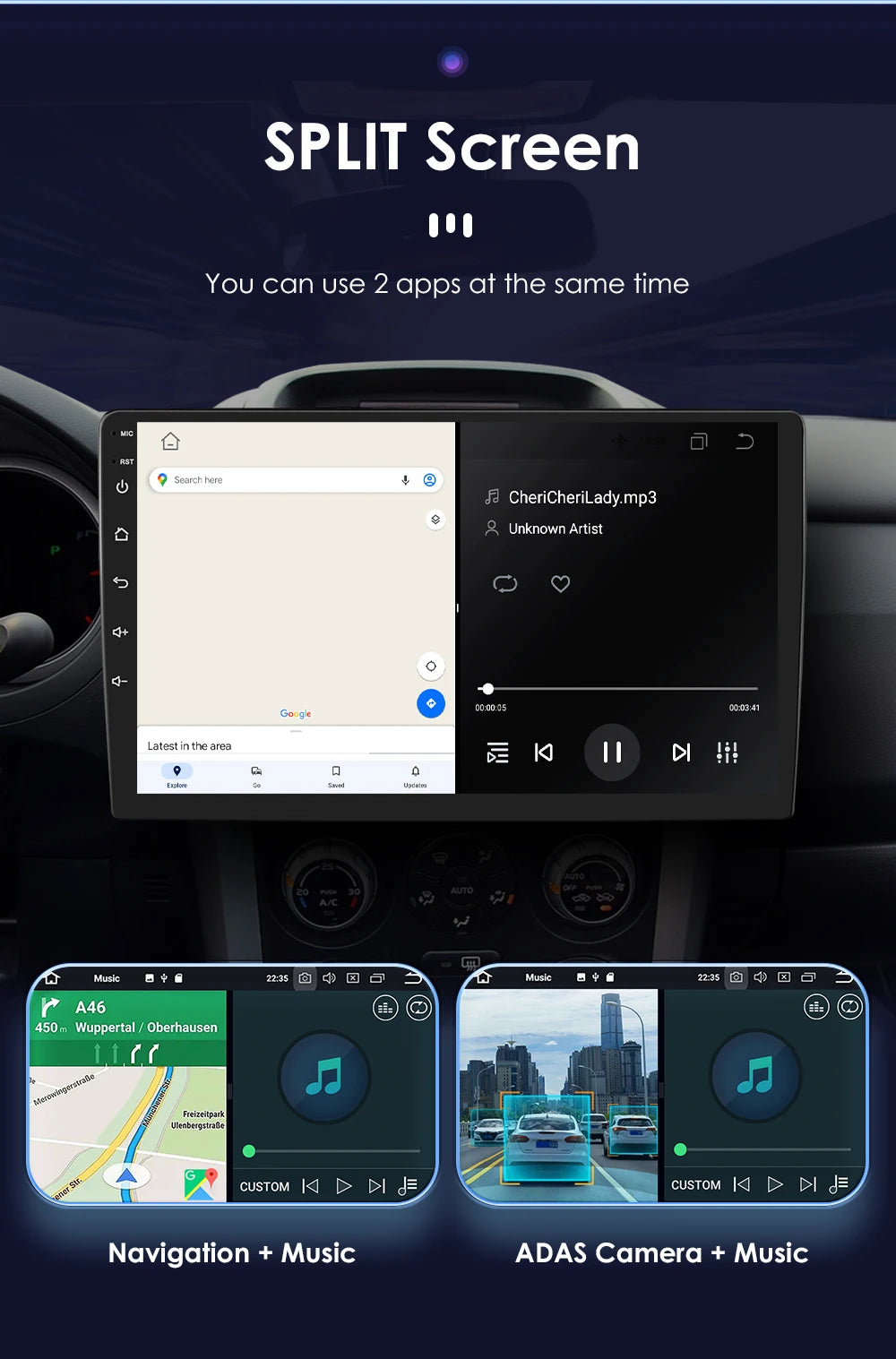 Android 2din Auto Radio for Mercedes Benz CLK W209 W203 W463 W208 Multimedia Video player