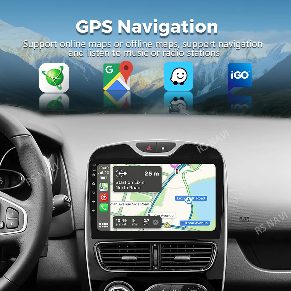 Android 16 For Renault Clio 4 BH98 KH98 2016- 2019 2K QLED Android Car Radio Multimedia Vi