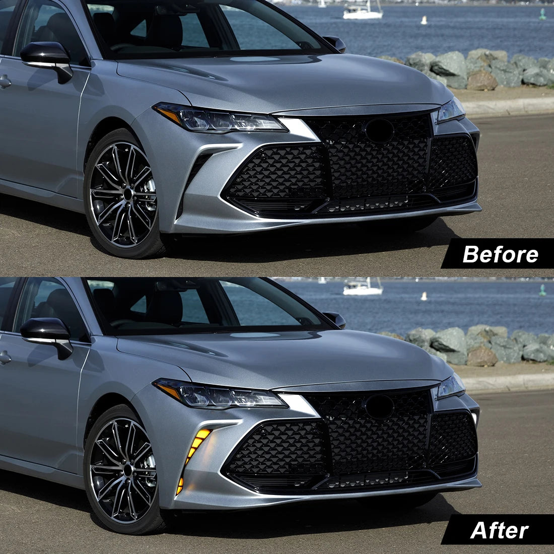 Led DRL For Toyota Avalon 2018 2019 2020 Daytime Running Light Dynamic Turn Signal Fog Lam | AUTOKITSHOP
