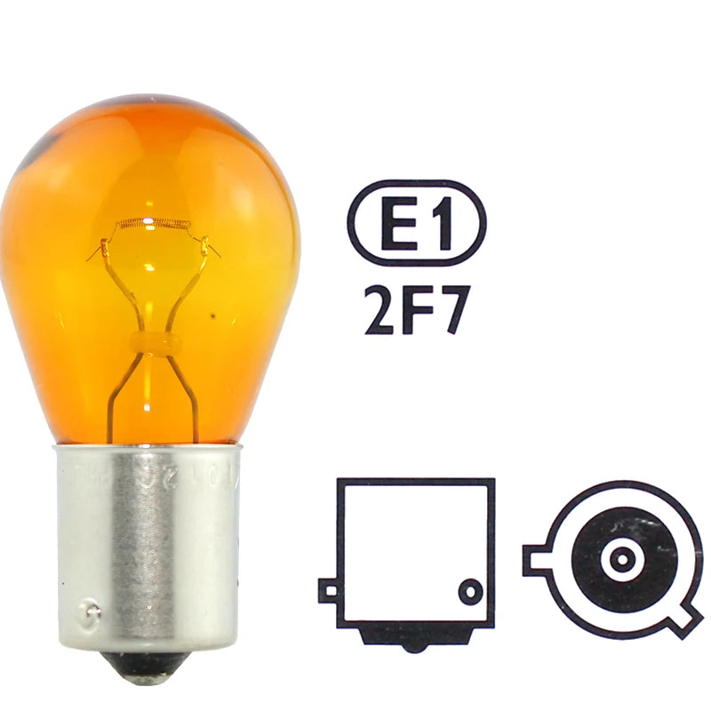 Philips PY21W S25 12V 21W BAU15s Amber Color Standard Turn Signal Lamps Original Position