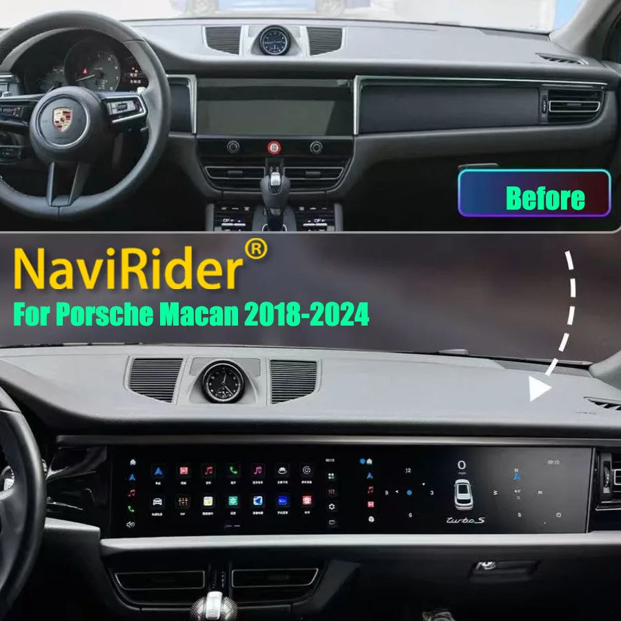 For Porsche Macan 2018-2024 12.3inch + 12.3inch Android Screen GPS Multimedia Video Auto P | AUTOKITSHOP