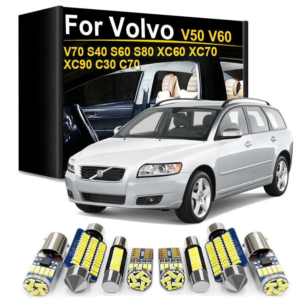 LED Interior Light Kit for Volvo V50 V60 V70 S40 S60 S80 XC60 XC70 XC90 C30 C70 Car Bulb Canbus Accessories - Canbus ...