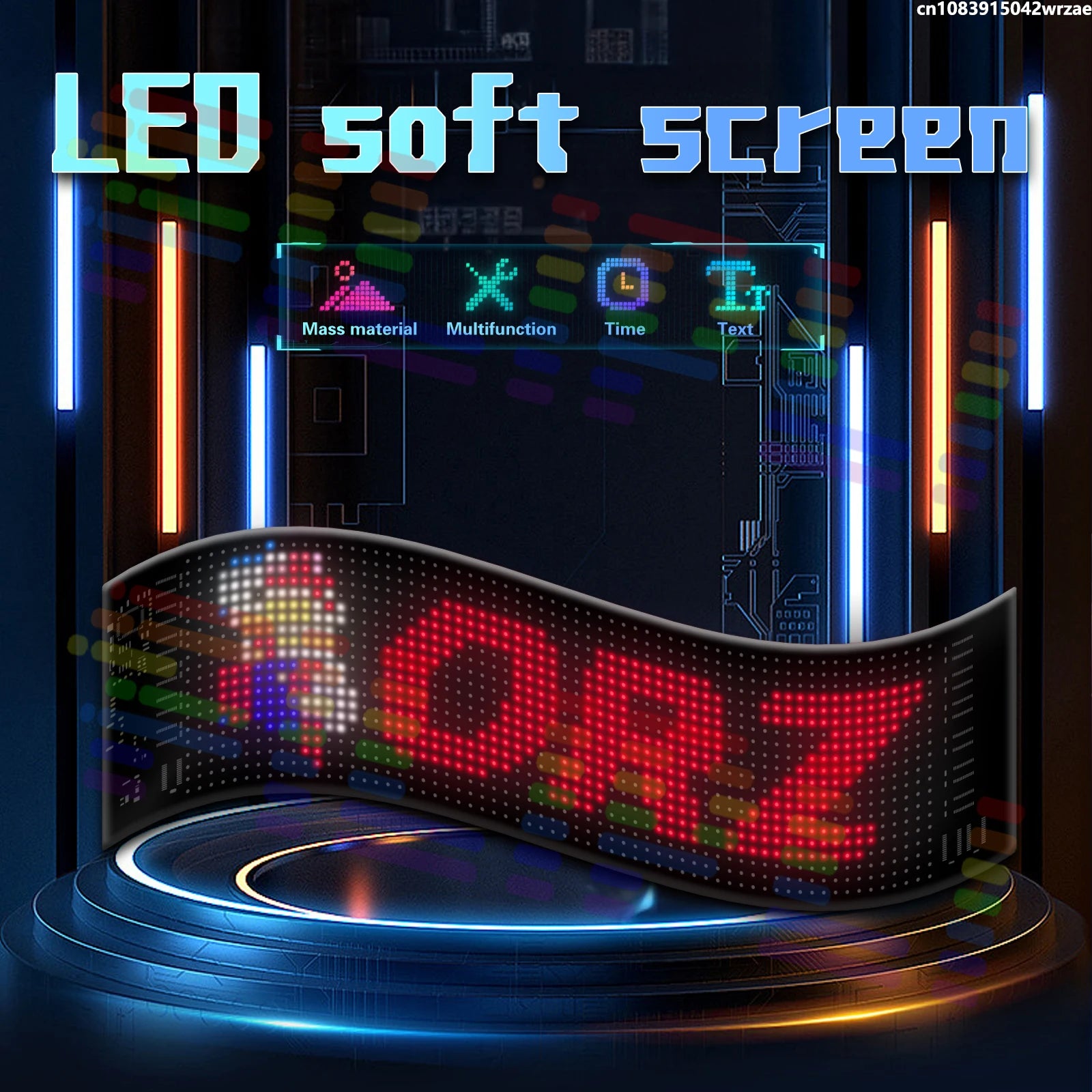 Double Row LED Matrix Panel, Smart App Control Programmable Flexible Scrolling Display for | AUTOKITSHOP