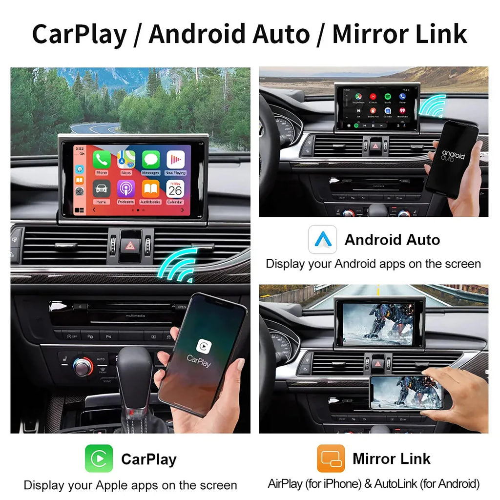 Wired/Wireless iOS Android Auto Carplay Nav Camera Interface For Audi A6 A7 2012-2018 With