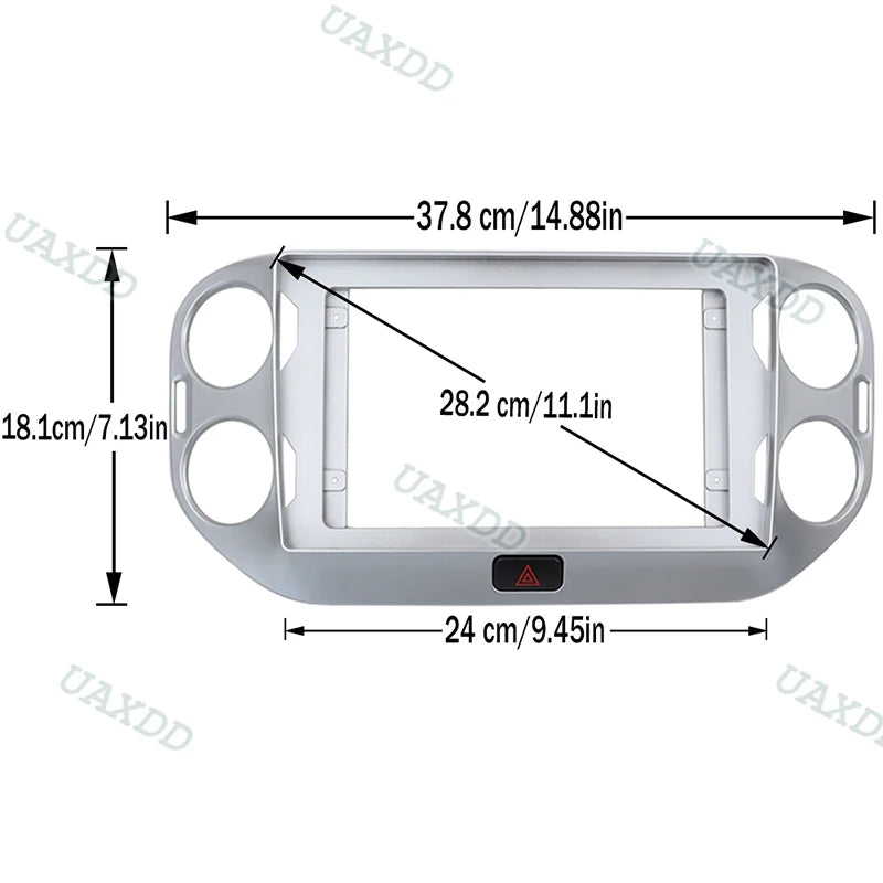 Car Frame Fascia Adapter For Volkswagen Tiguan 2010-2017 10.1inch Android Radio Dash Fitti