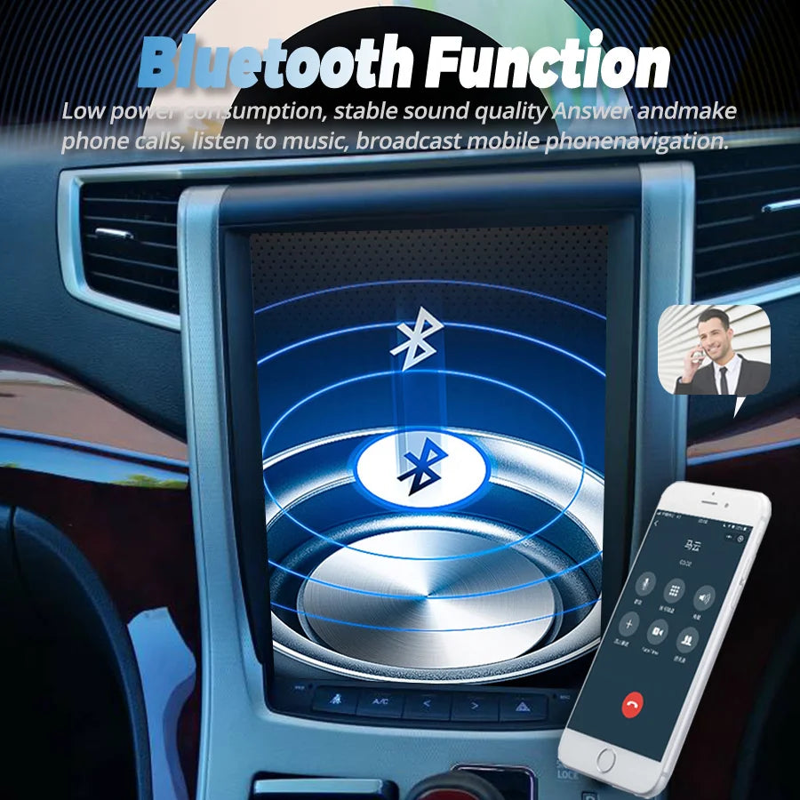 Android 15 For Toyota VELLFIRE Alphard H20 2008-2014 Car Radio Automotive Multimedia Tesla