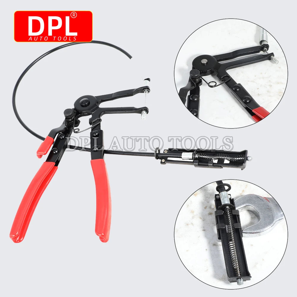 Wire Long Reach Flexible Hose Clamp Pliers Set Fuel Oil Water Hose Tools 9pcs - Automotive LED Light