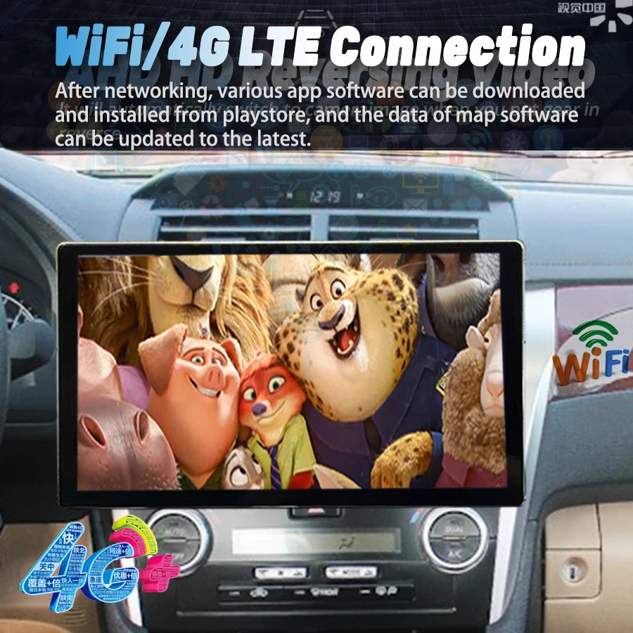 13.3inch Android Screen For Toyota Camry 2014 - 2017 Stereo Car Radio GPS Multimedia Video
