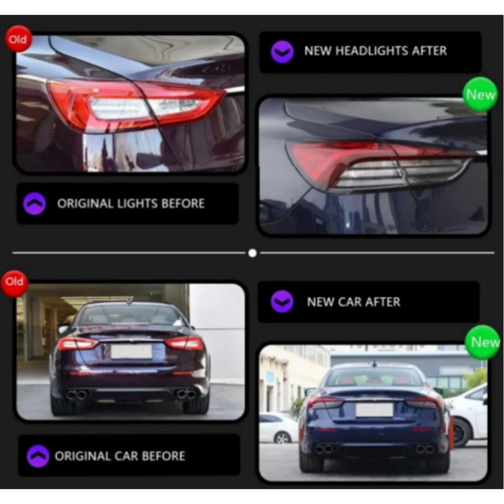 Car LED Tail Lights Assembly For Maserati Quattroporte 2013-2021 Upgrade New Rear Tailligh
