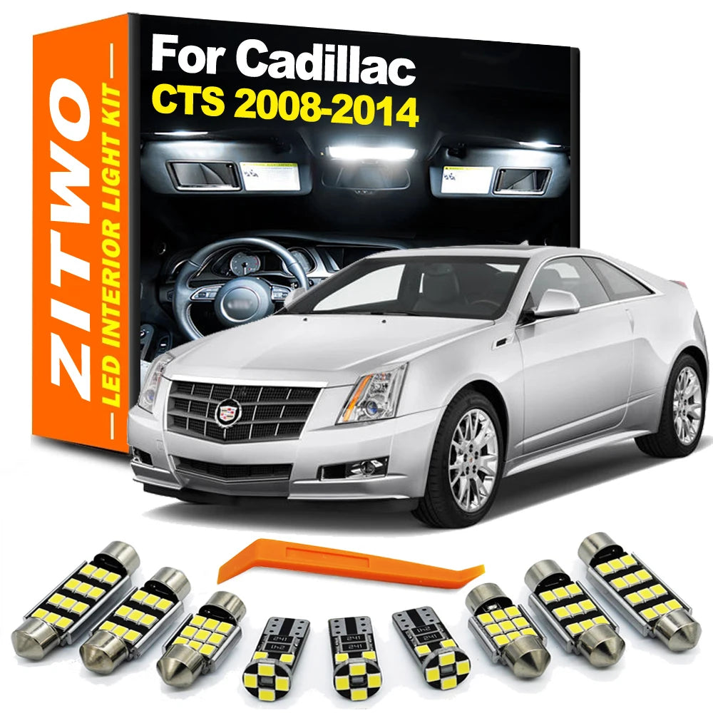 ZITWO Car LED Interior Bulb Kit For Cadillac CTS Sedan Wagon Coupe 2008 2009 2010 2011 2012 2013 - Canbus LED Car Light