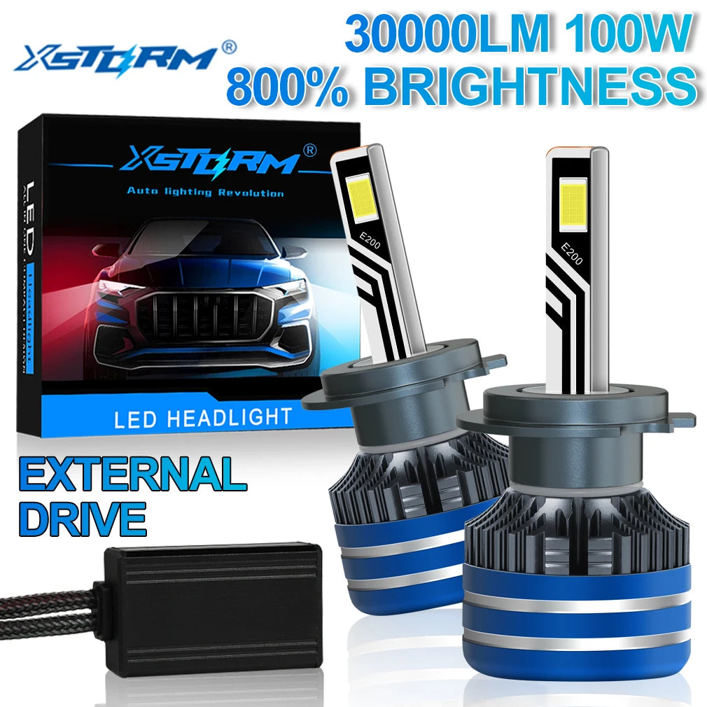 XSTORM H7 LED Lights 120W 30000LM H4 LED Headlight Canbus H1 H11 9005 9012 H3 Car Headligh