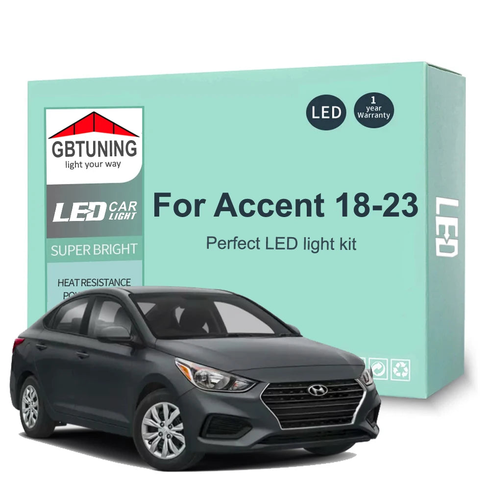 10-Piece LED Interior Light Kit for Hyundai Accent HC - Canbus Error-Free Bulbs | AUTOKITSHOP