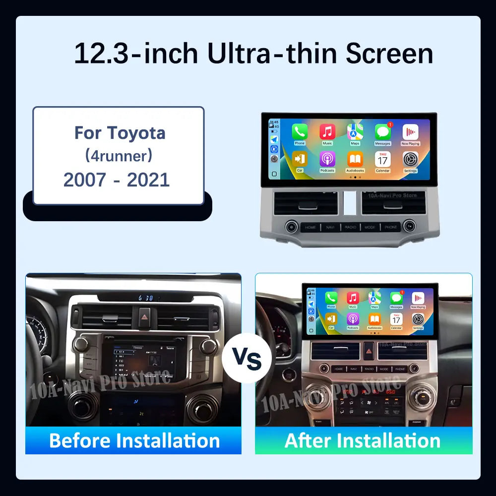 for Toyota 4runner 2007 - 2021 Android 16 GPS Navigation Head Unit Car Radio Video Audio M